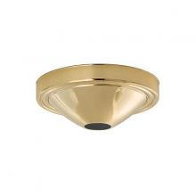 Satco Products Inc. 90/047 - Plain Deep Fixture; Canopy Only; Brass Finish; 5&#34; Diameter; 11/16&#34; Center Hole; 1-3/4&#34;