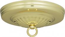 Satco Products Inc. 90/052 - Ribbed Canopy Kit; Brass Finish; 5&#34; Diameter; 7/16&#34; Center Hole; 2-8/32 Bar Holes; Includes