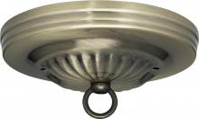 Satco Products Inc. 90/053 - Ribbed Canopy Kit; Antique Brass Finish; 5&#34; Diameter; 7/16&#34; Center Hole; 2-8/32 Bar Holes;