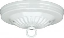 Satco Products Inc. 90/056 - Ribbed Canopy Kit; White Finish; 5&#34; Diameter; 7/16&#34; Center Hole; 2-8/32 Bar Holes; Includes