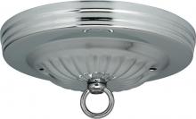 Satco Products Inc. 90/058 - Ribbed Canopy Kit; Chrome Finish; 5&#34; Diameter; 7/16&#34; Center Hole; 2-8/32 Bar Holes; Includes