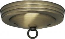 Satco Products Inc. 90/063 - Standard Canopy Kit; Antique Brass Finish; 5&#34; Diameter; 7/16&#34; Center Hole; 2-8/32 Bar Holes;