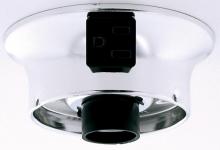 Satco Products Inc. 90/121 - 3-1/4&#34; Wired Holder With Convenience Outlet; Chrome Finish; Includes Hardware; 60W Max