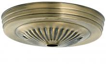 Satco Products Inc. 90/1675 - Ribbed Canopy; Canopy Only; Antique Brass Finish; 5&#34; Diameter; 7/16&#34; Center Hole; 2 -8/32