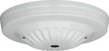 Satco Products Inc. 90/1680 - Ribbed Canopy; Canopy Only; White Finish; 5&#34; Diameter; 7/16&#34; Center Hole; 2 -8/32 Bar Holes