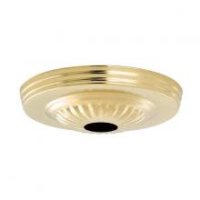 Satco Products Inc. 90/1682 - Ribbed Canopy; Canopy Only; Brass Finish; 5&#34; Diameter; 1-1/16&#34; Center Hole