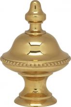 Satco Products Inc. 90/1735 - Urn Finial; 1-7/16&#34; Height; 1/4-27; Polished Brass Finish