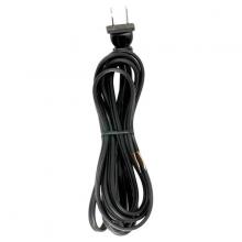 Satco Products Inc. 90/2042 - 9 Foot 18/2 SPT-2 105C Cord Set; Black Finish; 36&#34; Hank; 150 Carton; Molded Polarized Plug;