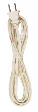 Satco Products Inc. 90/2628 - 10 Foot 18/2 SPT-1 105C Cord Set; Ivory Finish; 48&#34; Hank; 150 Carton; Molded Polarized Plug;