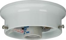 Satco Products Inc. 90/431 - 4&#34; Wired Holder; White Finish; Includes Hardware; 60W Max