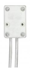 Satco Products Inc. 90/475 - MR16 Porcelain Halogen Socket; GX5.3 Base; 12&#34; SF-1 200C Leads; 3/8&#34; Height; 7/8&#34;