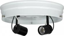 Satco Products Inc. 90/684 - 8&#34; 2-Light Ceiling Pan; White Finish; Includes Hardware; 60W Max