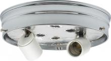 Satco Products Inc. 90/757 - 8&#34; 2-Light Ceiling Pan; Chrome Finish; Includes Hardware; 60W Max