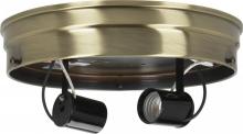 Satco Products Inc. 90/877 - 8&#34; 2-Light Ceiling Pan; Antique Brass Finish; Includes Hardware; 60W Max