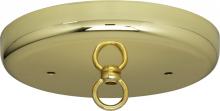 Satco Products Inc. 90/890 - Contemporary Canopy Kit; Brass Finish; 5&#34; Diameter; 7/16&#34; Center Hole; 2-8/32 Bar Holes;