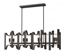 Z-Lite 4000-44BRZ - 8 Light Linear Chandelier