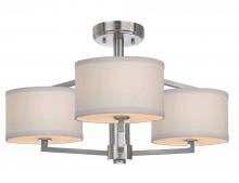 Dolan Designs 1885-09 - Monaco 3Lt Semi Flush Satin Nickel