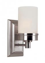 Trans Globe 70331 BN - 1-Light Fusion Collection 4.25&#34; Wall Sconce with Cylinder Glass Shade