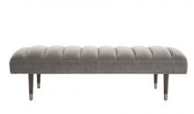 Arteriors Home 8002 - Christophe Bench Sharkskin Velvet Grey Ash