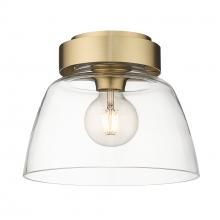 Golden 0314-FM10 BCB-CLR - Remy BCB Flush Mount - 10&#34; in Brushed Champagne Bronze with Clear Glass Shade
