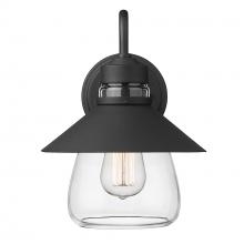 Golden 1099-OWS NB-CLR - Demi 1 Light Wall Sconce - Outdoor in Natural Black with Clear Glass Shade