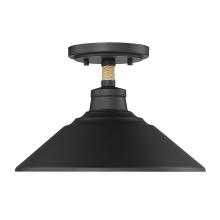 Golden 3318-SF NB - Journey Semi-Flush in Natural Black with Natural Black Shade