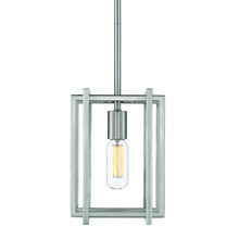 Golden 6070-M1L PW-PW - Tribeca Mini Pendant in Pewter with Pewter Accents