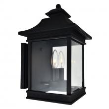 CWI Lighting 0416W9-A-2-101 - Cleveland 2 Light Black Outdoor Wall Light