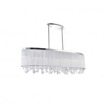 CWI Lighting 5562P38C-O Clear - Benson 7 Light Drum Shade Chandelier With Chrome Finish