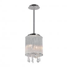 CWI Lighting 5562P8C Clear - Benson 2 Light Drum Shade Mini Pendant With Chrome Finish