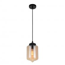 CWI Lighting 5570P7C - Amber - Glass 1 Light Down Mini Pendant With Amber Finish