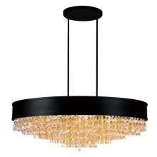 CWI Lighting 5687P30-22-101 - Medina 15 Light Drum Shade Chandelier With Black Finish