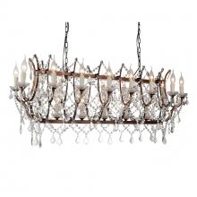 CWI Lighting 9910P58-24-199 - Phraya 24 Light Up Chandelier With Light Brown Finish