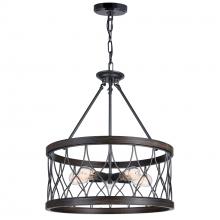 CWI Lighting 9966P23-5-242-A - Amazon 5 Light Drum Shade Chandelier With Gun Metal Finish