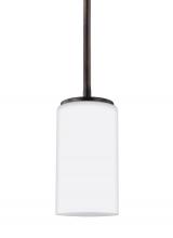 Generation Lighting 6124601-710 - Hettinger transitional 1-light indoor dimmable ceiling hanging single pendant light in bronze finish