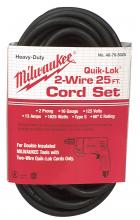 Milwaukee Electric Tool 48-76-5025 - 25&#39; Quik-Lok 2 Wire Cord