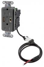 Hubbell Premise Wiring AVPS15GY - ISTATION P-SUP,5VDC,DUP 15AMP,USB-CHR,GY