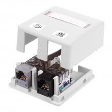 Hubbell Premise Wiring ISB2WP - HOUSING, SURFACE MOUNT,2 PORT,WH, PLENUM