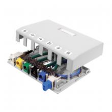 Hubbell Premise Wiring ISB6W - HOUSING, SURFACE MOUNT,6 PORT,WH