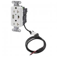 Hubbell Premise Wiring AVPS20W - ISTATION P-SUP,5VDC,DUP 20AMP,USB-CHR,WH