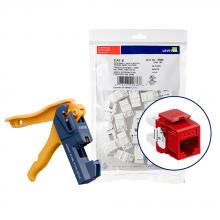 Leviton 61110-JC6 - EXTREME CAT 6 UTP JACK 150PK, CRIMSON