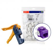 Leviton 61110-JP6 - EXTREME CAT 6 UTP JACK 150PK, PURPLE