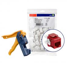 Leviton 61110-JR6 - EXTREME CAT 6 UTP JACK 150PK, DARK RED