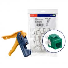 Leviton 61110-JV6 - EXTREME CAT 6 UTP JACK 150PK, GREEN