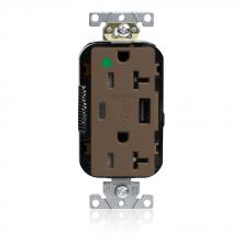 Leviton M58AC-HG - 20A LEV-LOK USB TR HG OUTLET TYPE A-C