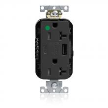 Leviton M58AC-HGE - 20A LEV-LOK USB TR HG OUTLET TYPE A-C