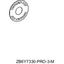 Schneider Electric ZB6Y7330 - Legend, Harmony XB6, 45mm for emergency stop pus