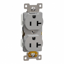 Schneider Electric SQR42201GY - Socket-outlet, X Series, 20A, standard, duplex,