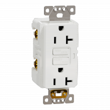 Schneider Electric SQR51201WH - Socket-outlet, X Series, 20A, decorator, GFCI, t