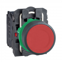 Schneider Electric XB5AA45 - Push button, Harmony XB5, plastic, flush, red, 2